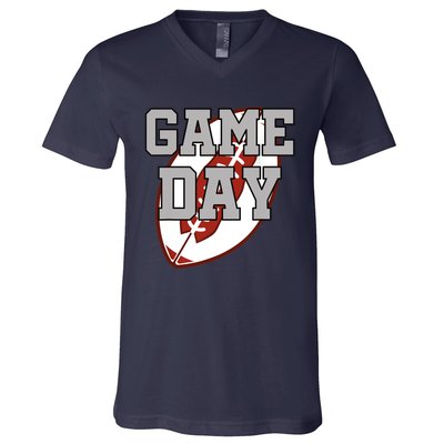 Funny Game Day Football Player American Football V-Neck T-Shirt