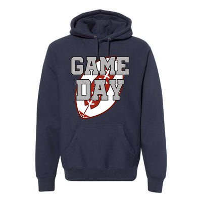 Funny Game Day Football Player American Football Premium Hoodie