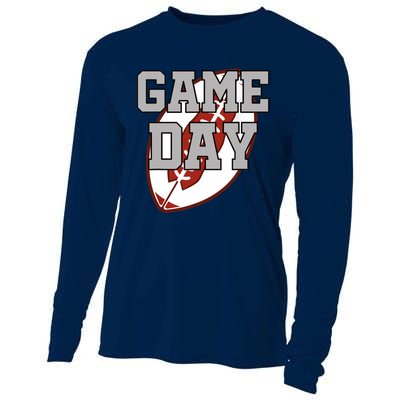 Funny Game Day Football Player American Football Cooling Performance Long Sleeve Crew