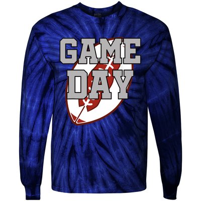 Funny Game Day Football Player American Football Tie-Dye Long Sleeve Shirt