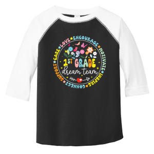 First Grade Dream Team Back To School Teacher Flower Toddler Fine Jersey T-Shirt