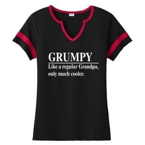 Funny Grumpy Definitions FatherS Day Grumpy Gift Ladies Halftime Notch Neck Tee