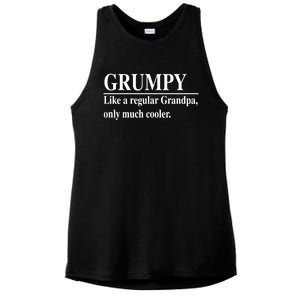 Funny Grumpy Definitions FatherS Day Grumpy Gift Ladies PosiCharge Tri-Blend Wicking Tank