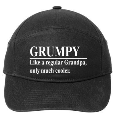 Funny Grumpy Definitions FatherS Day Grumpy Gift 7-Panel Snapback Hat