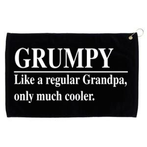 Funny Grumpy Definitions FatherS Day Grumpy Gift Grommeted Golf Towel