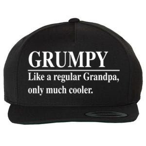 Funny Grumpy Definitions FatherS Day Grumpy Gift Wool Snapback Cap