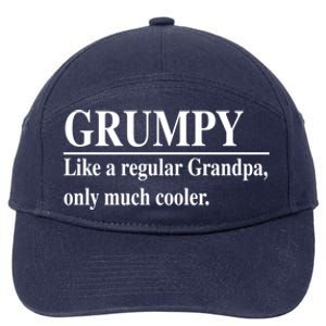 Funny Grumpy Definitions FatherS Day Grumpy Gift 7-Panel Snapback Hat