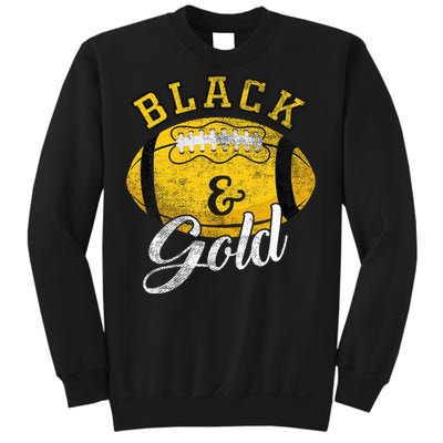 Football Game Day Black And Gold Costume For Football Lover Sweatshirt