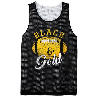 Football Game Day Black And Gold Costume For Football Lover Mesh Reversible Basketball Jersey Tank