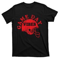 Football Game Day Vibes Red Helmet T-Shirt