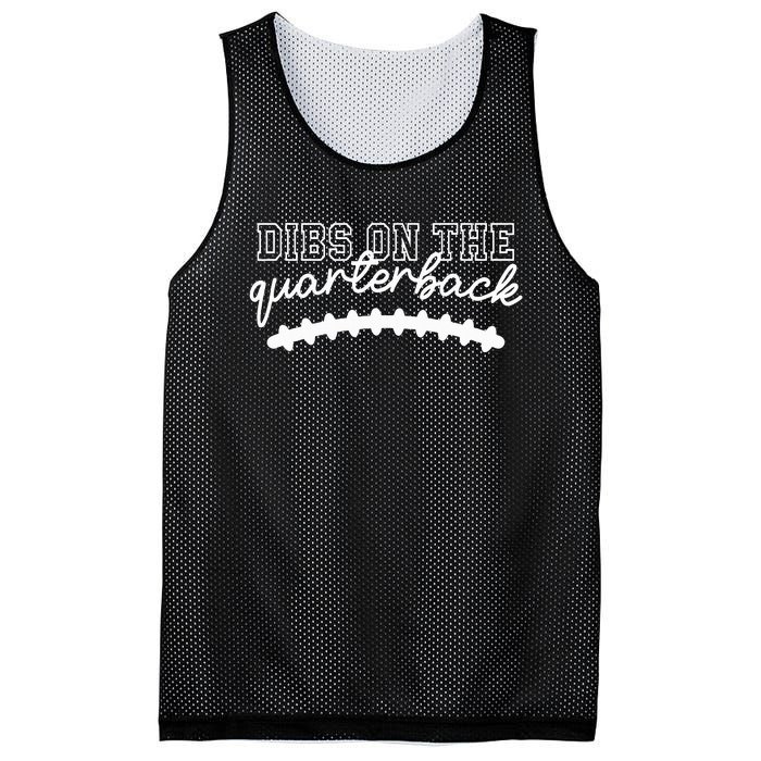 Football Girlfriend Dibs On The Quarterback Mesh Reversible Basketball Jersey Tank