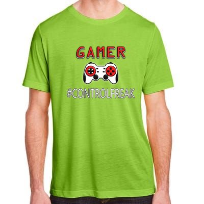 Funny Gamer Design Control Freak For Gaming Fans Video Game Gift Adult ChromaSoft Performance T-Shirt