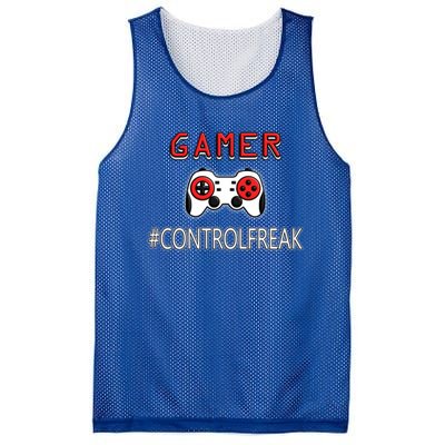 Funny Gamer Design Control Freak For Gaming Fans Video Game Gift Mesh Reversible Basketball Jersey Tank