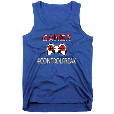 Funny Gamer Design Control Freak For Gaming Fans Video Game Gift Tank Top