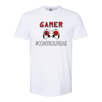 Funny Gamer Design Control Freak For Gaming Fans Video Game Gift Softstyle CVC T-Shirt