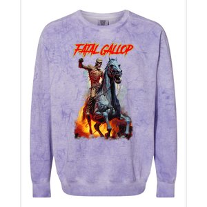 Fatal Gallop Diabolic Fear Black Horror Evil Monster Terror Colorblast Crewneck Sweatshirt