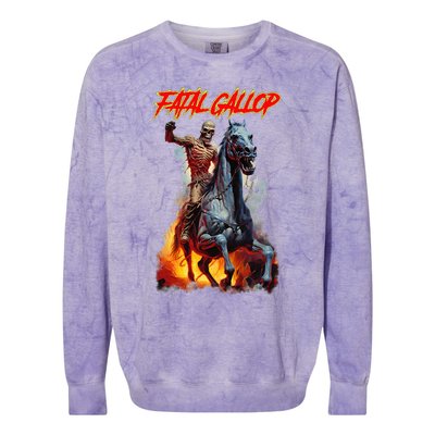 Fatal Gallop Diabolic Fear Black Horror Evil Monster Terror Colorblast Crewneck Sweatshirt