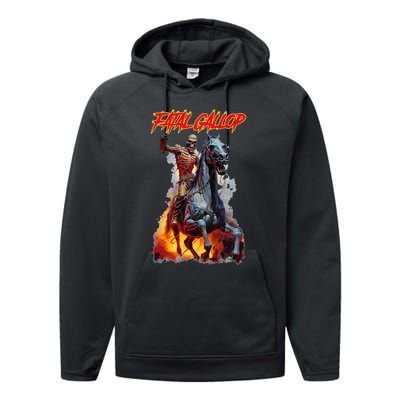 Fatal Gallop Diabolic Fear Black Horror Evil Monster Terror Performance Fleece Hoodie