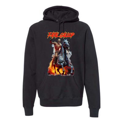 Fatal Gallop Diabolic Fear Black Horror Evil Monster Terror Premium Hoodie