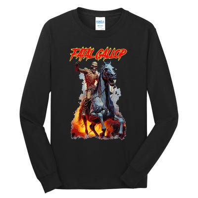 Fatal Gallop Diabolic Fear Black Horror Evil Monster Terror Tall Long Sleeve T-Shirt