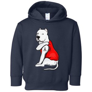 Funny Gifts Dogo Argentino Dog Tattoo I Love Fathers Day Toddler Hoodie