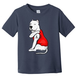 Funny Gifts Dogo Argentino Dog Tattoo I Love Fathers Day Toddler T-Shirt