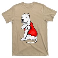 Funny Gifts Dogo Argentino Dog Tattoo I Love Fathers Day T-Shirt