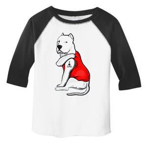 Funny Gifts Dogo Argentino Dog Tattoo I Love Fathers Day Toddler Fine Jersey T-Shirt