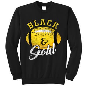 Football Game Day Black And Gold Costume For Football Lover Sweatshirt