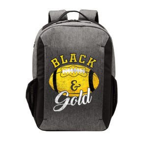 Football Game Day Black And Gold Costume For Football Lover Vector Backpack