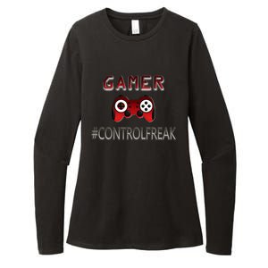 Funny Gamer Design Control Freak For Gaming Fans Video Game Gift Womens CVC Long Sleeve Shirt