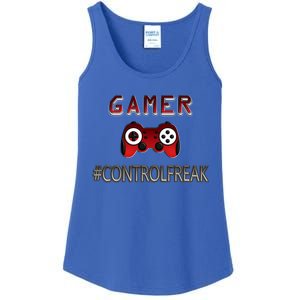 Funny Gamer Design Control Freak For Gaming Fans Video Game Gift Ladies Essential Tank