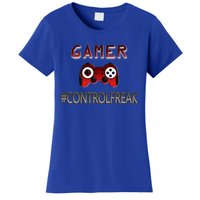 Funny Gamer Design Control Freak For Gaming Fans Video Game Gift Women's T-Shirt