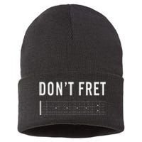 Funny Guitarist Dont Fret Sustainable Knit Beanie