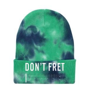 Funny Guitarist Dont Fret Tie Dye 12in Knit Beanie