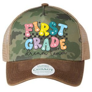 First Grade Dream Team Back To School Teachers Students Gift Legacy Tie Dye Trucker Hat