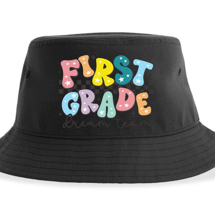 First Grade Dream Team Back To School Teachers Students Gift Sustainable Bucket Hat