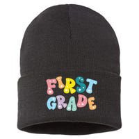 First Grade Dream Team Back To School Teachers Students Gift Sustainable Knit Beanie