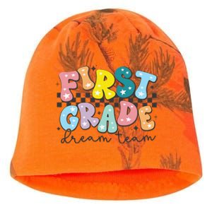 First Grade Dream Team Back To School Teachers Students Gift Kati - Camo Knit Beanie