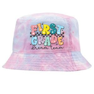 First Grade Dream Team Back To School Teachers Students Gift Tie-Dyed Bucket Hat