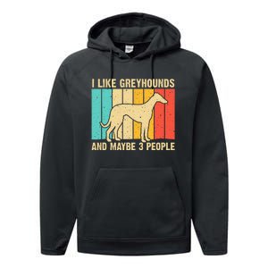 Funny Greyhound Design  Italian Greyhound Dog Lover Performance Fleece Hoodie