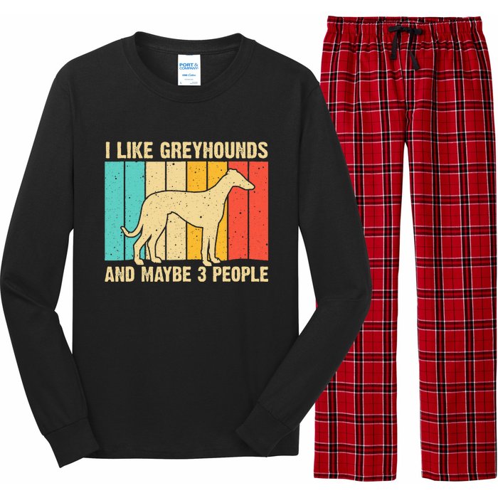 Funny Greyhound Design  Italian Greyhound Dog Lover Long Sleeve Pajama Set