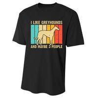 Funny Greyhound Design  Italian Greyhound Dog Lover Performance Sprint T-Shirt