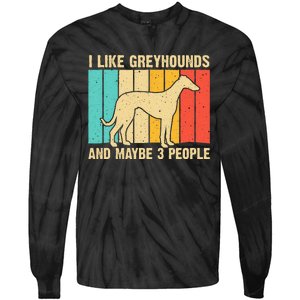 Funny Greyhound Design  Italian Greyhound Dog Lover Tie-Dye Long Sleeve Shirt