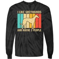 Funny Greyhound Design  Italian Greyhound Dog Lover Tie-Dye Long Sleeve Shirt