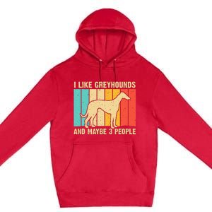 Funny Greyhound Design  Italian Greyhound Dog Lover Premium Pullover Hoodie