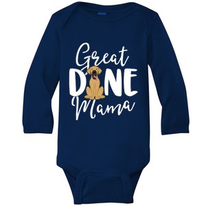 Fawn Great Dane Mama Dog Owner Cool Gift Mom Gift Funny Gift Baby Long Sleeve Bodysuit