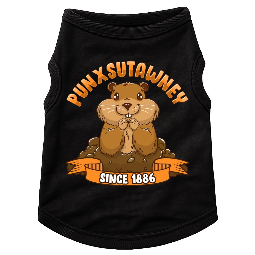 Funny Groundhog Day Phil Cute Ground Hog Punxsutawney Gift Doggie Tank