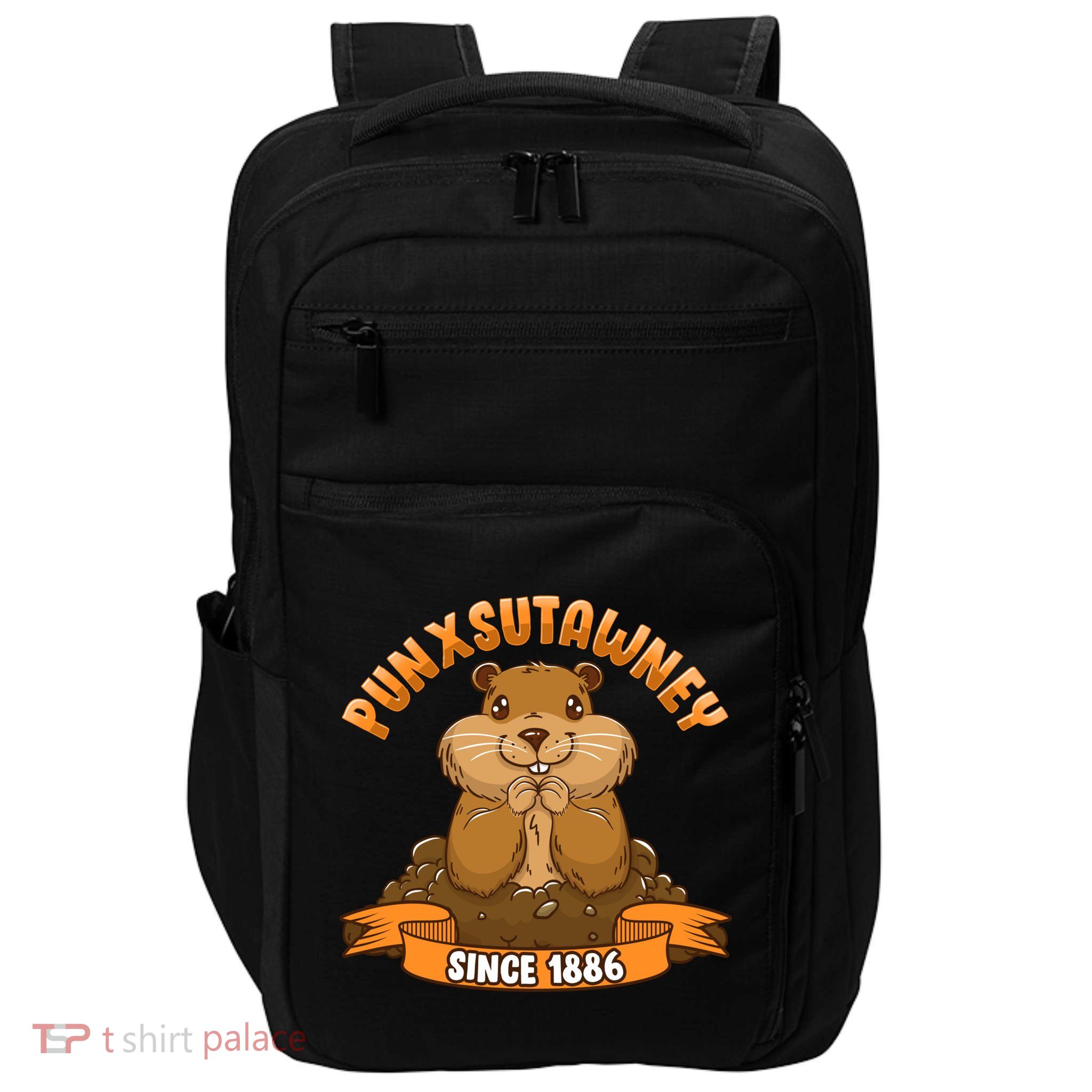 Funny Groundhog Day Phil Cute Ground Hog Punxsutawney Gift Impact Tech Backpack