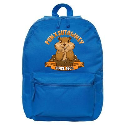 Funny Groundhog Day Phil Cute Ground Hog Punxsutawney Gift 16 in Basic Backpack